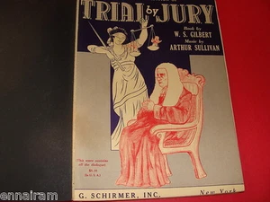 Gilbert & Sullivan Juicio por Jurado 1941 partitura vocal edición Treharne - Imagen 1 de 1