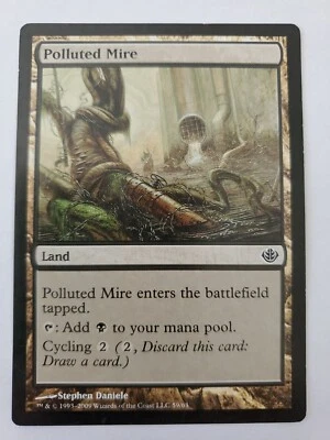 MTG Magic The Gathering Card Polluted Mire Land Duel Decks Garruk vs Liliana  - Image 1 of 2