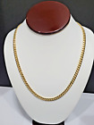REAL 14KT. YELLOW GOLD MIAMI CUBAN TRADITIONAL LINK CHAIN SEMI-HOLLOW 24 INCHES.