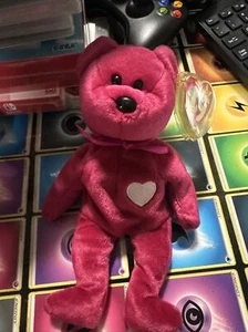 Ty Valentina the Red Bear Beanie Baby - RARE/Retried with MULTIPLE Tag Errors - Picture 1 of 5