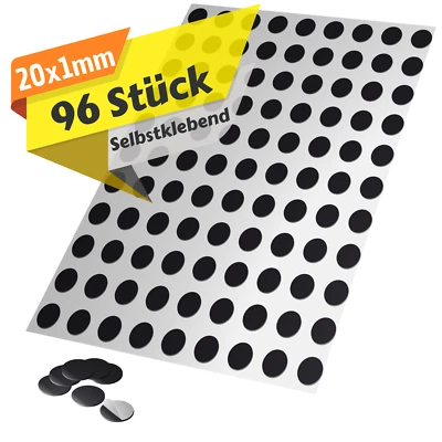 Gummi Magnete Magnetplättchen Magnetscheiben 20x1mm Selbstklebend Bastelmagnete - Bild 1 von 4