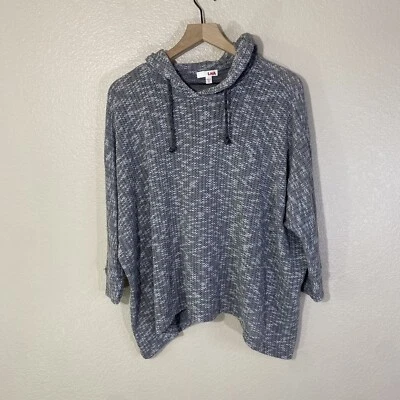 LNA Hoodie Long Sleeve Top Knit Grey Multicolor Size Medium Polyester Spandex - Image 1 of 4