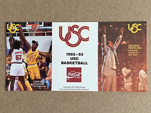 WBK 1992-93 USC Basketball Schedule LISA LESLIE Women's Womens WNBA LA Sparks