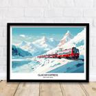 Glacier Express Train Print Swiss Alps Railway Poster Scenic Train Journey Art S