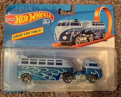 ¡NUEVO! Camión Volkswagen Hot Wheels Track Stars personalizado VW - azul difícil de encontrar Foto 1 de 3