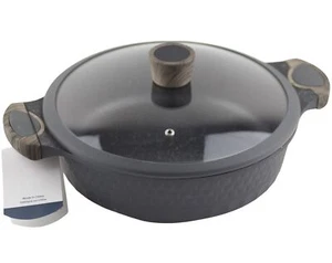 D&W Deane & White 11" Low Casserole Pan Pot Lid All Stovetops Black Brown - Picture 1 of 2