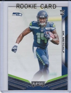 Tarjeta de novato DK METCALF Seattle Seahawks 2019 Panini Playoff RC fútbol americano Steelers - Imagen 1 de 2