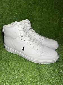 Polo Ralph Lauren Blanco Corte Cuero High-Tops TALLA: 11.5 NUEVO sin caja - Imagen 1 de 5