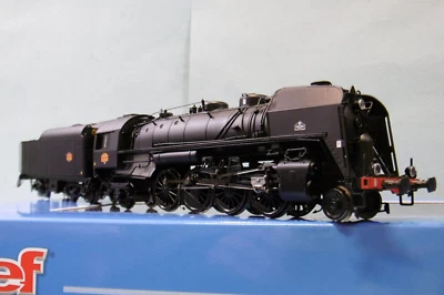 Jouef Locomotive vapeur 141 R 484 charbon noir Hausbergen DCC Sound HJ2431S HO - Photo 1/4