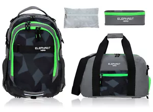 Mochila escolar niño 4 T set mochila Elephant Signature 12770 Cyber Camo verde r - Imagen 1 de 12