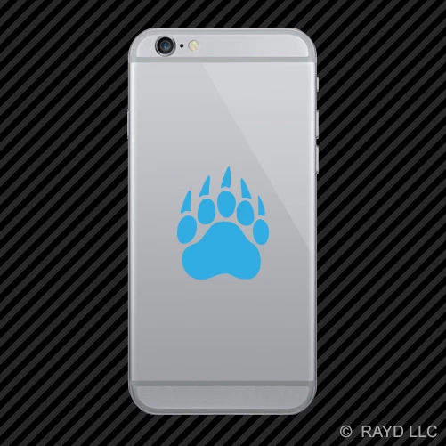 (2x) Pegatina para teléfono celular con garra de oso móvil grizzly exterior muchos colores Foto 1 de 1