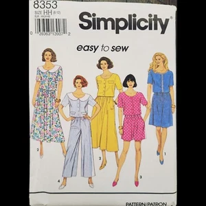 Vintage Simplicity 2-teiliges Kleid mit Rock/Split Rock Muster #8353 Größe 6-12 UNGESCHNITTEN - Bild 1 von 7