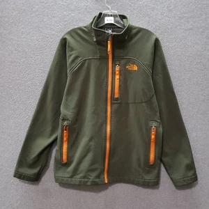 The North Face Boys Sweater XL Green Logo Embroidered Full Zip Long Sleeve - Picture 1 of 11