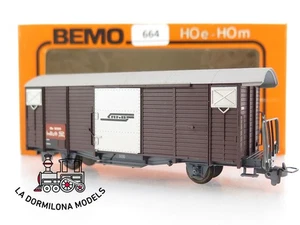 OR664 H0m =DC BEMO 2256 GEDECKTER GÜTERWAGEN Gb 5090 der RhB - OVP - Picture 1 of 16