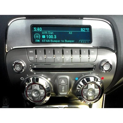 Placa de ajuste de radio para Camaro 2010-15 [ino inoxidable/pulido/cepillado|se adapta a radio OEM] Foto 1 de 4