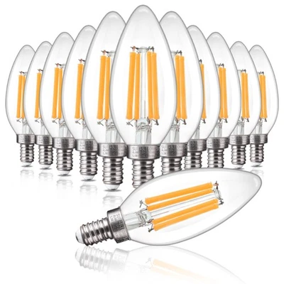 E12 LED Bulb 100 Watt Equivalent, 800LM Super Bright Dimmable LED Light Bulb,... - Image 1 of 4