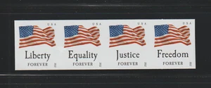 US ERROR Stamps #4640b Four Flags: XF Die cut omitted coil strip! MNH $450.00 - Picture 1 of 2