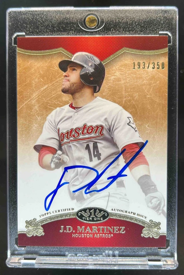 2012 Topps Tier One J.D. Martinez On The Rise Auto #/350 Astros - Image 1 of 2