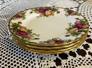 Vier (4) 1962 Royal Albert Old Country Roses Brotteller 6 1/4" - Bild 1 von 6
