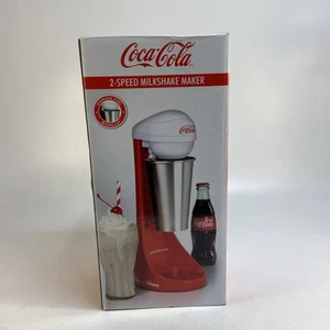 Nostalgia Coca Cola 2 Speed Milkshake Malt Maker Drink Blender New - Picture 1 of 7