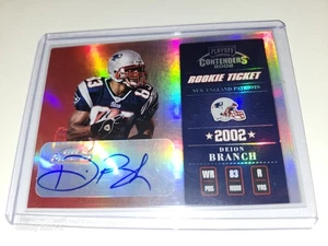 2002 Playoff Contenders - Rookie Ticket Auto Deion Branch /650 (AU, RC) Patriots - Bild 1 von 10