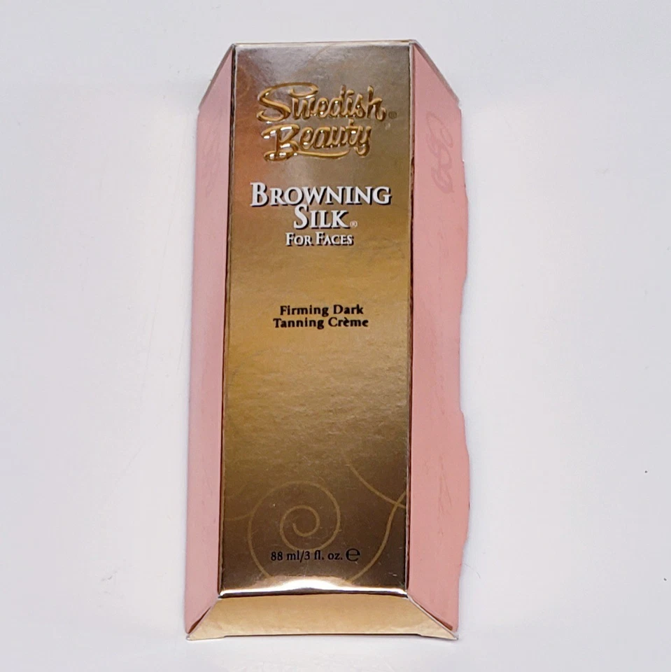Loción facial reafirmante bronceadora seda marrón sueca de belleza rara difícil de encontrar 3 oz nueva antigua Foto 1 de 3