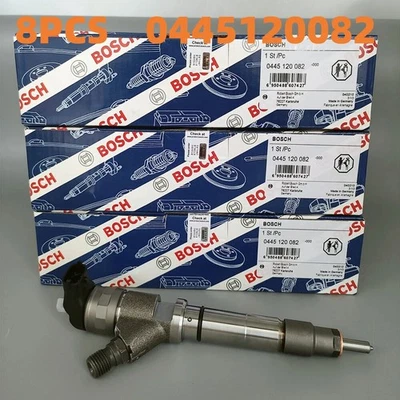 8PCS 0986435520 Bosch Fuel Injector 0445120082 For 2007-10 GMC LMM Duramax 6.6L - Изображение 1 из 4