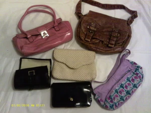 [G9] LOT OF 6 PURSES, HANDBAGS, CLUTCH, TOTE - Picture 1 of 7