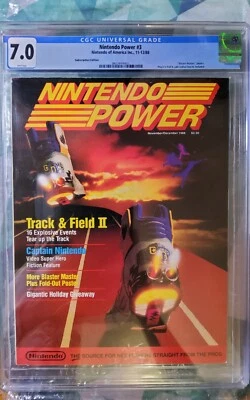 Nintendo Power CGC 7.0 Graded Issue Volume 3 Track & Field Complete with Poster Foto 1 de 4