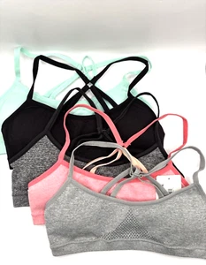 (5)Pk - Hanes Girls Strappy Back Bra - Medium Everyday Cool Comfort New! - Picture 1 of 8