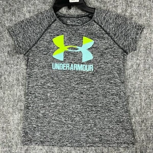 Under Armour Shirt Girls L Gray Loose Heatgear Performance Tech Athleisure Gym - Picture 1 of 9
