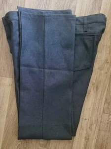 NWT Wrangler Men 40x34 Gray Polyester Wrancher Dress Pants Boot Jeans - Picture 1 of 5