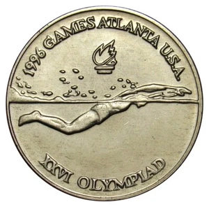 Romania 10 lei 1996 Coin KM#120 Olympic games Atlanta Swimming from mint bag - Picture 1 of 2