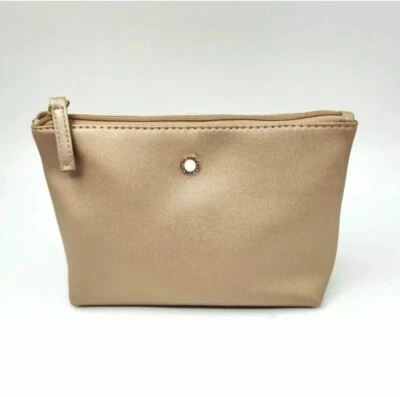 Emirates Airline Business Class Bvlgari Ominia Make Up Bag Travel Case Gold - Image 1 of 4