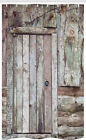 Rustique Rideaux De Douche Stalle Cottage Old Barn Door