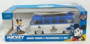 Mickey & Friends Mickey Mouse & Volkswagen T1 Bus 1:24 Diecast New in Box - Picture 1 of 15