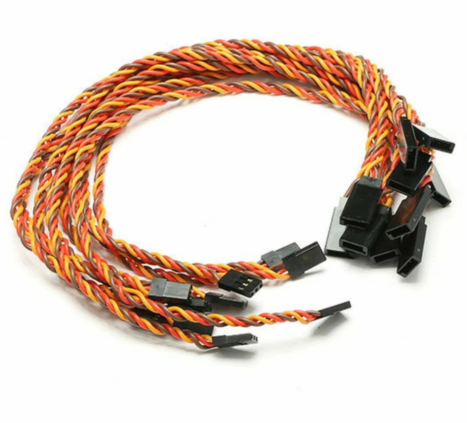 3x Servokabel Servo Kabel Verlängerung Verdrillt 100cm JR Graupner Twisted 22AWG - Bild 1 von 4