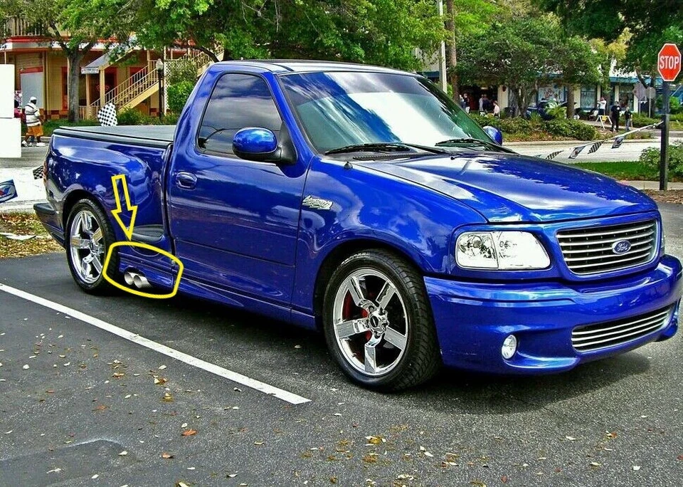 99 00-03  Ford F150 Step Side Lightning Style Body Kit Side Skirt Exhaust 1PC - Image 1 of 1