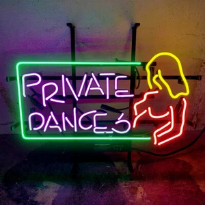Private Dances Neon Sign Light Bistro Bar Pub Wall Decor Nightlight Gift 19"x15" - Picture 1 of 1