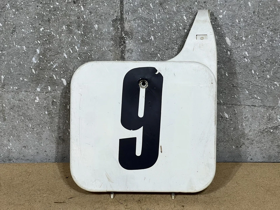 Placa de numeración delantera original OEM genuino 1990 1991 Honda CR500R CR250R CR125R Foto 1 de 4