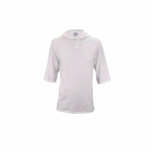 Vintage Men's Premier Sportswear 3/4 Sleeve Hoodie Shirt, Medium Blank White NOS - Picture 1 of 8