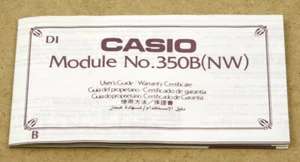 Casio Uhrenmodul Nr. 350B (NW) Handbuch Neu Altbestand - Bild 1 von 2