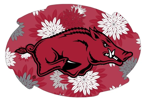 ARKANSAS FLORAL SWIRL MAGNET-ARKANSAS RAZORBACKS CAR MAGNET-NEW FOR 2016! Cover
