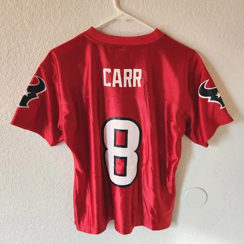 NFL For Her Houston Texans Jersey #8 David Carr Women's Size Medium Red Cover