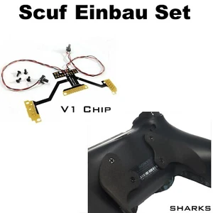 PS4 Controller Remapper gelötet, V1 Chip + Shark Schwarz Paddles und Schrauben - Bild 1 von 1