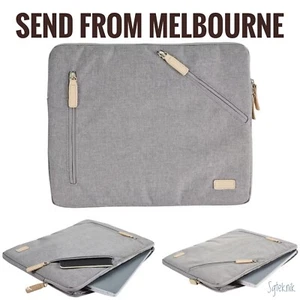 Nifteen Laptop Macbook Surface Tablet iPad Sleeve Padded Bag 14" Zip Pocket Grey - Picture 1 of 6