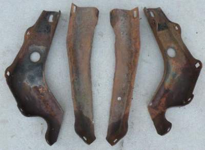 PONTIAC BONNEVILLE CATALINA FRONT BUMPER IMPACT MOUNTING BRACKETS 1962 62 OEM - Image 1 of 4