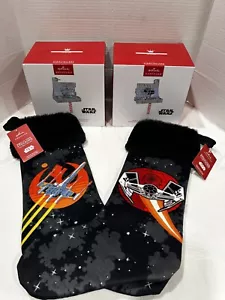 Star Wars X-Wing Vader Tie Fighter Ornament und Strumpfaufhänger, mit Strümpfen! - Bild 1 von 12