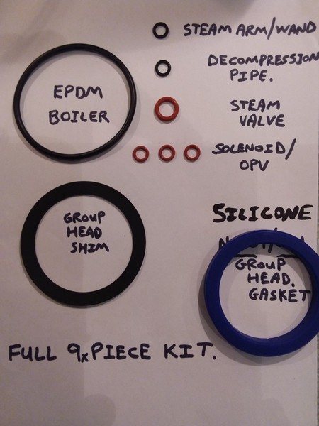 Gaggia Classic 7x O Ring Repair kit Silicone Boiler Seal Steam Arm Opv Solenoid Photo Related