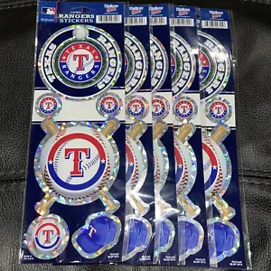 Texas Rangers Prismatic Stickers Reflective Decals Win Craft Sports Lot of 5 NEW - Picture 1 of 4